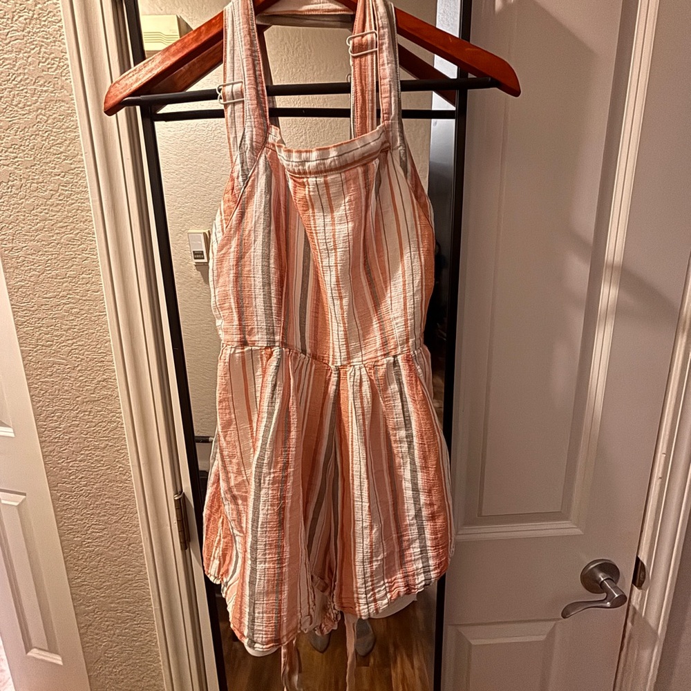 Very J Striped Pink and White Romper - Picture 3 of 5